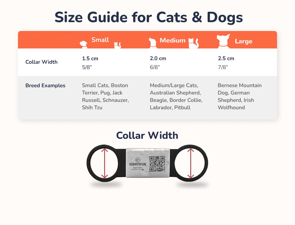 IdentiFur size chart